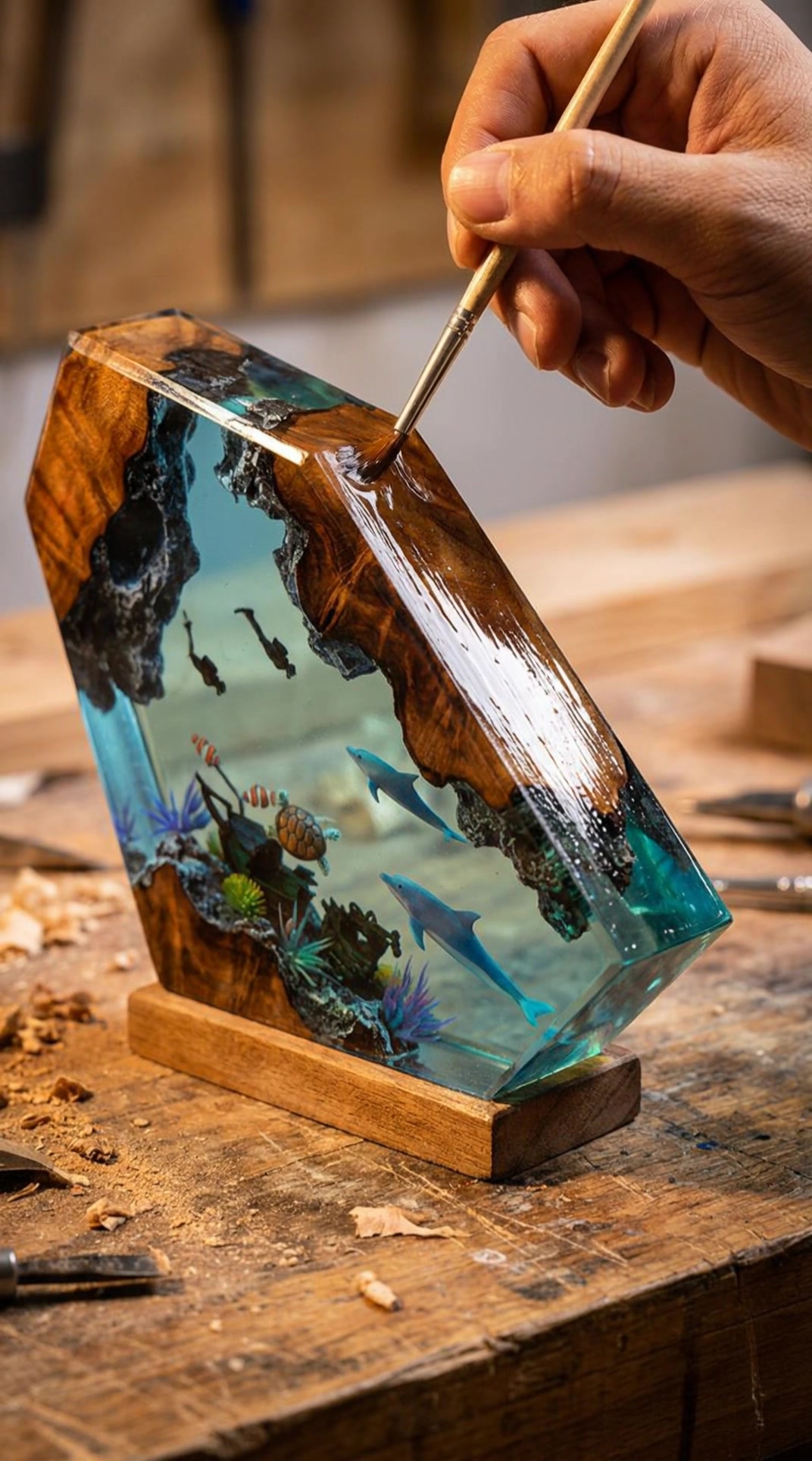 Bringing the surface to a glossy finish
